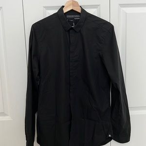 The Kooples All-Black Shirt With Hidden Buttons